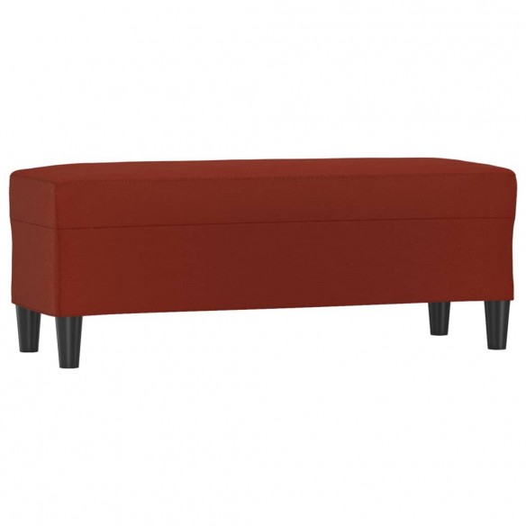 Banc Rouge bordeaux 100x35x41 cm Similicuir