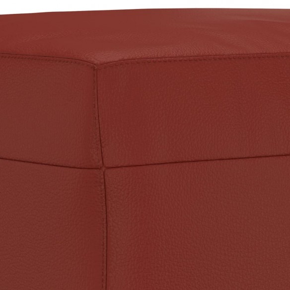 Banc Rouge bordeaux 100x35x41 cm Similicuir