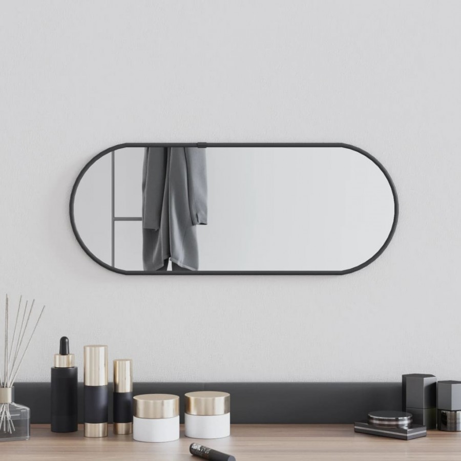 Miroir mural Noir 50x20 cm Ovale
