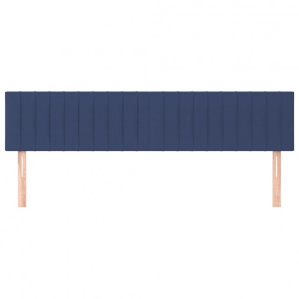 Têtes de lit 2 pcs Bleu 100x5x78/88 cm Tissu