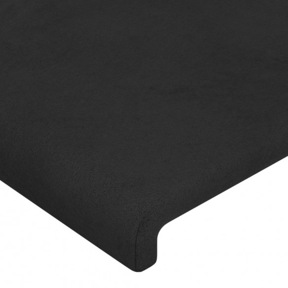 Tête de lit Noir 80x5x78/88 cm Velours