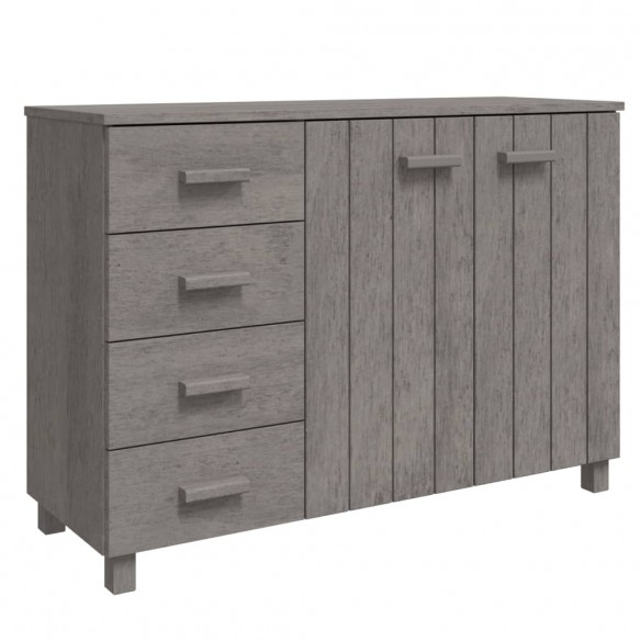 Buffet HAMAR Gris clair 113x40x80 cm Bois massif de pin