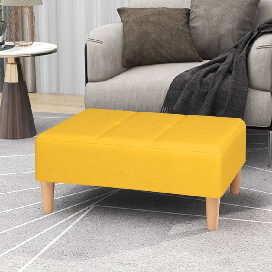 Repose-pied Jaune 78x56x32 cm Tissu