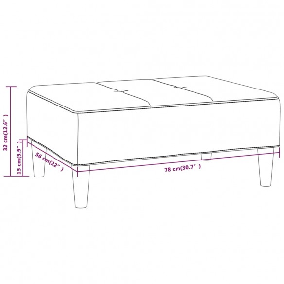 Repose-pied Jaune 78x56x32 cm Tissu