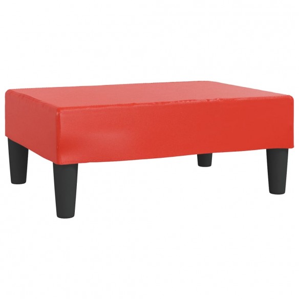 Repose-pied Rouge 78x56x32 cm Similicuir