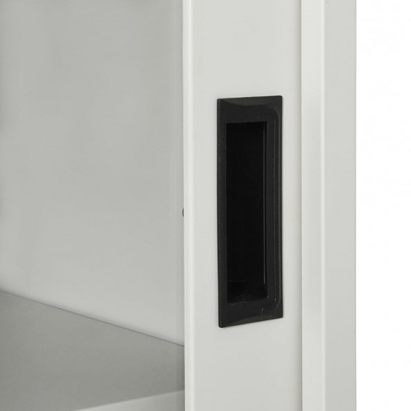 Armoire à portes coulissantes Gris clair 90x40x90 cm Acier