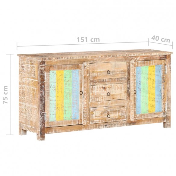 Buffet 151x40x75 cm Bois d'acacia brut