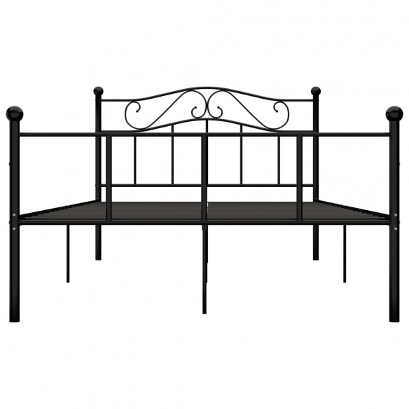 Cadre de lit Noir Métal 140 x 200 cm