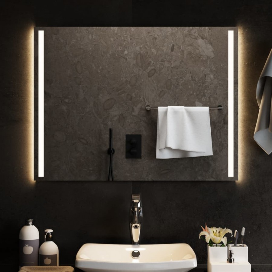 Miroir de salle de bain à LED 80x60 cm