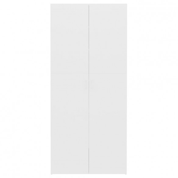 Armoire à chaussures Blanc 80 x 35,5 x 180 cm Bois d'ingénierie