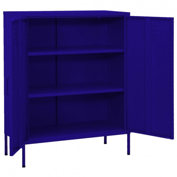 Armoire de rangement Bleu marine 80x35x101,5 cm Acier