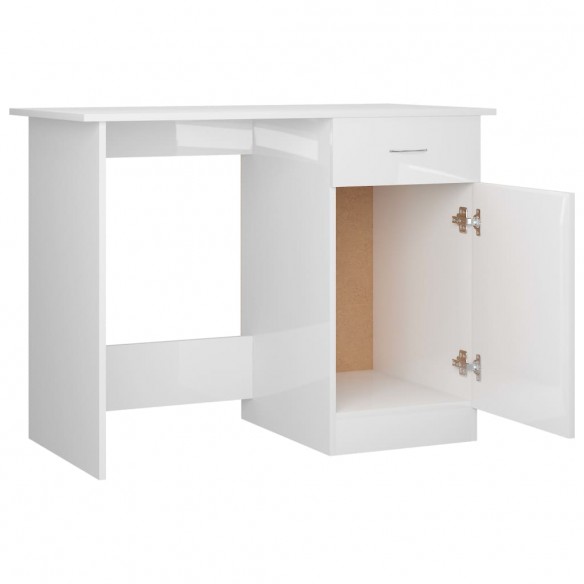 Bureau Blanc brillant 100 x 50 x 76 cm Aggloméré