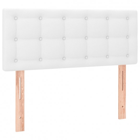 Cadre de lit avec matelas Blanc 120x200cm Similicuir