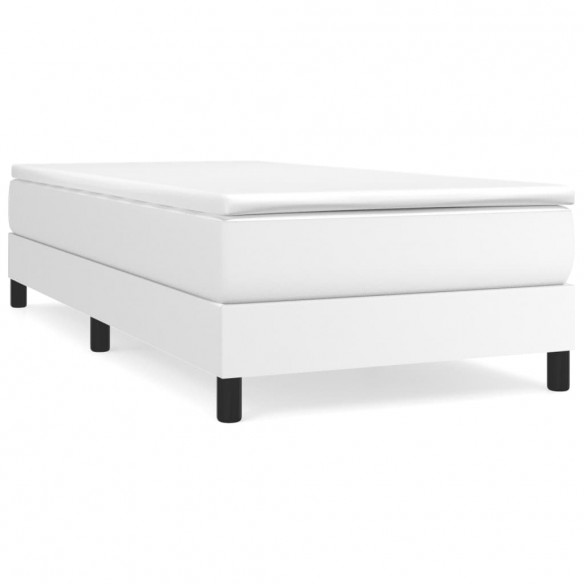 Cadre de lit avec matelas Blanc 80x200 cm Similicuir