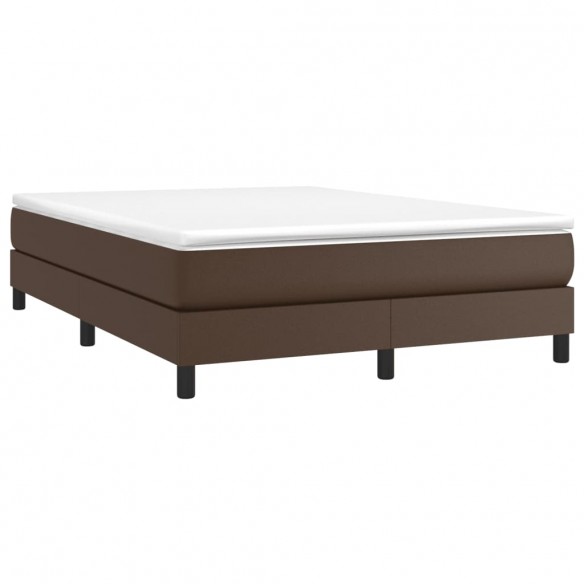 Cadre de lit avec matelas Marron 140x190 cm