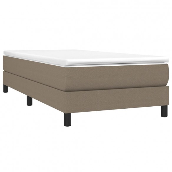 Cadre de lit avec matelas Taupe 80x200 cm Tissu