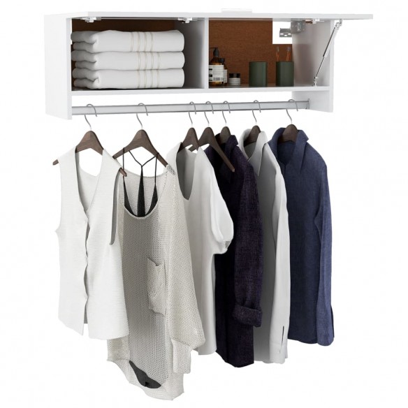 Garde-robe Blanc 100x32,5x35 cm Aggloméré