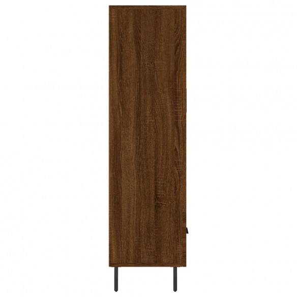 Buffet haut chêne marron 69,5x31x115 cm bois d'ingénierie