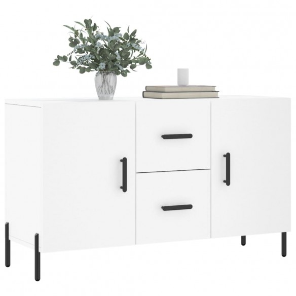 Buffet blanc 100x36x60 cm bois d'ingénierie