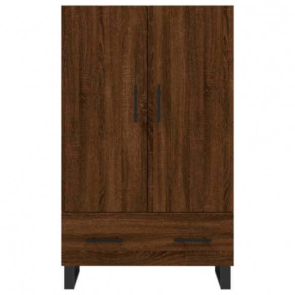 Buffet haut chêne marron 69,5x31x115 cm bois d'ingénierie