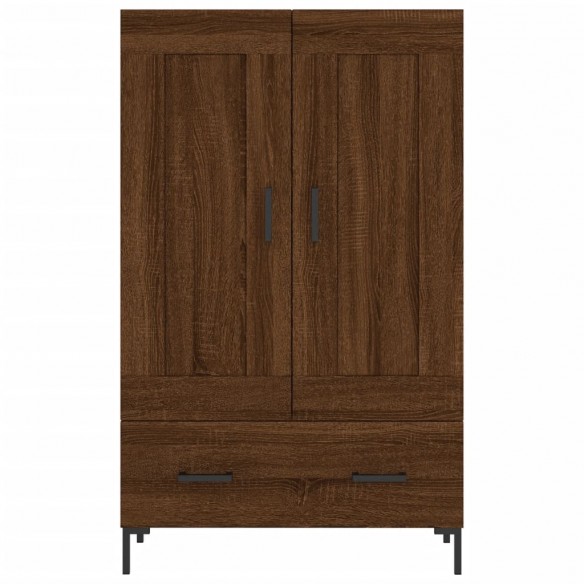 Buffet haut chêne marron 69,5x31x115 cm bois d'ingénierie