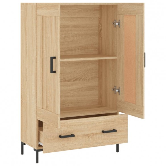 Buffet haut chêne sonoma 69,5x31x115 cm bois d'ingénierie