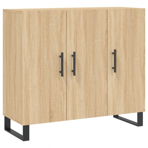 Buffet chêne sonoma 90x34x80 cm bois d'ingénierie