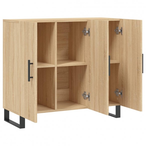 Buffet chêne sonoma 90x34x80 cm bois d'ingénierie