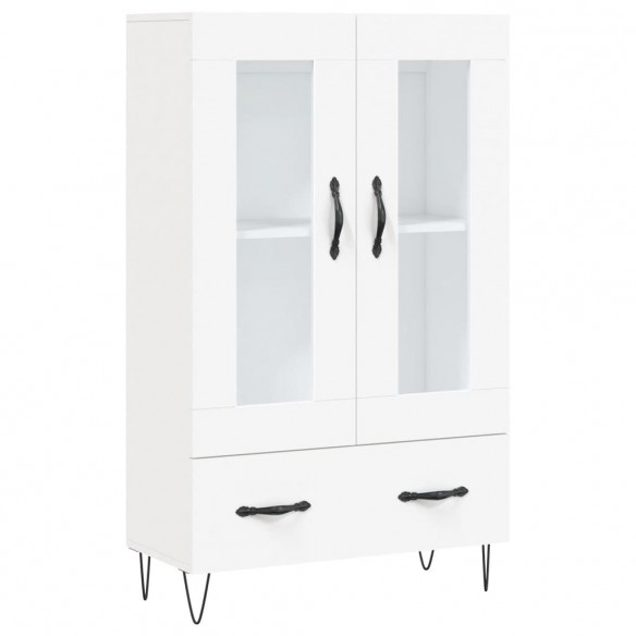 Buffet haut blanc 69,5x31x115 cm bois d'ingénierie