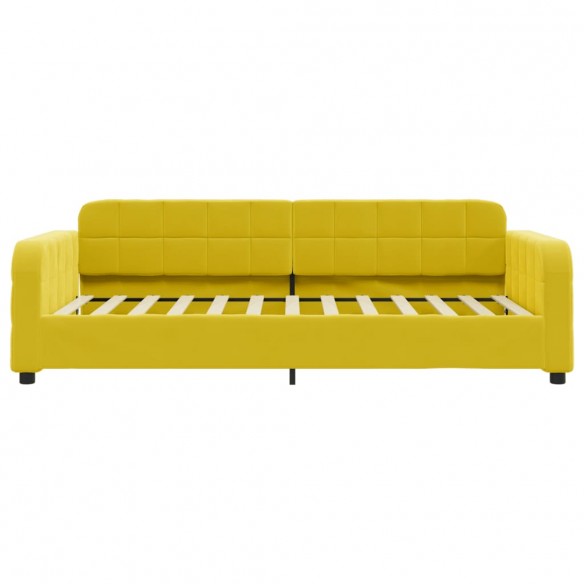 Lit de repos jaune 90x200 cm velours