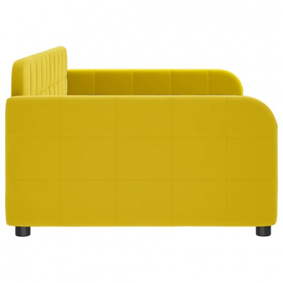 Lit de repos jaune 90x200 cm velours