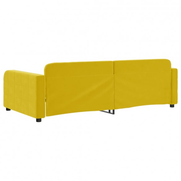 Lit de repos jaune 90x200 cm velours