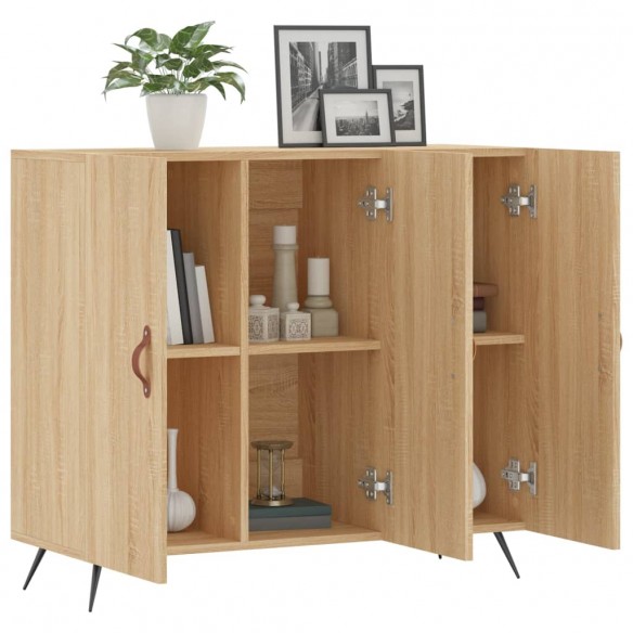 Buffet chêne sonoma 90x34x80 cm bois d'ingénierie