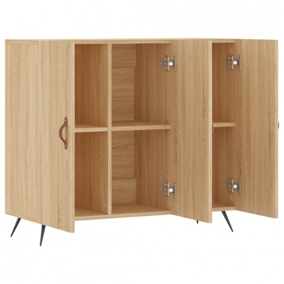 Buffet chêne sonoma 90x34x80 cm bois d'ingénierie