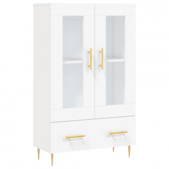 Buffet haut blanc 69,5x31x115 cm bois d'ingénierie