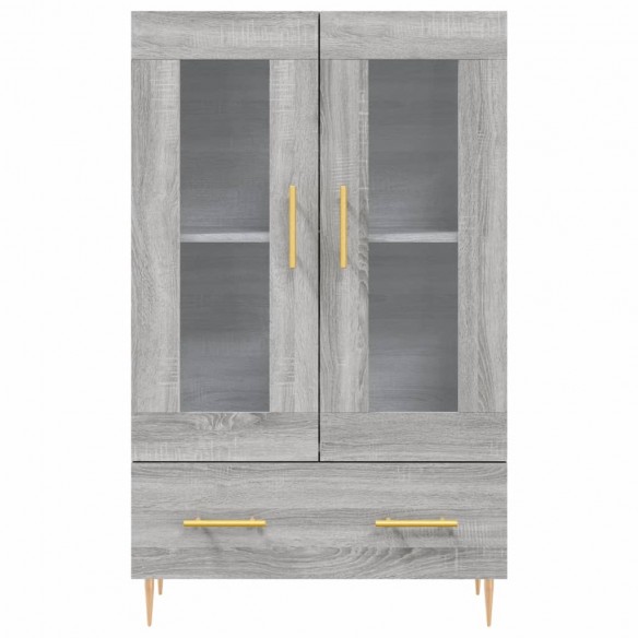 Buffet haut sonoma gris 69,5x31x115 cm bois d'ingénierie