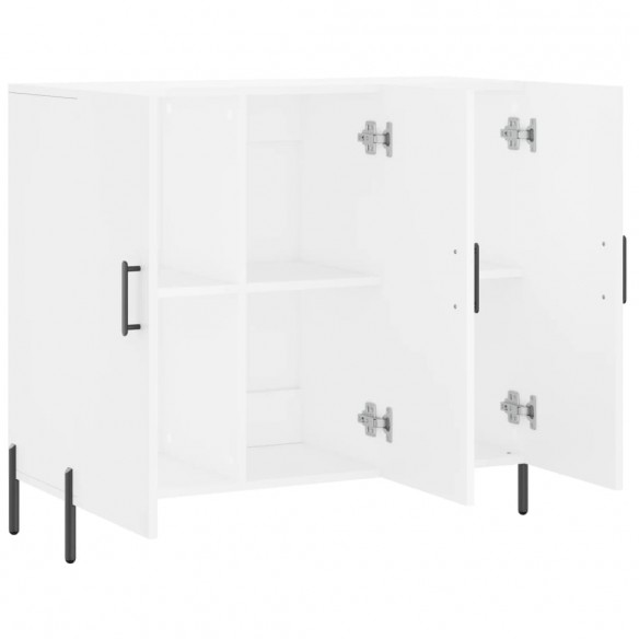 Buffet blanc 90x34x80 cm bois d'ingénierie