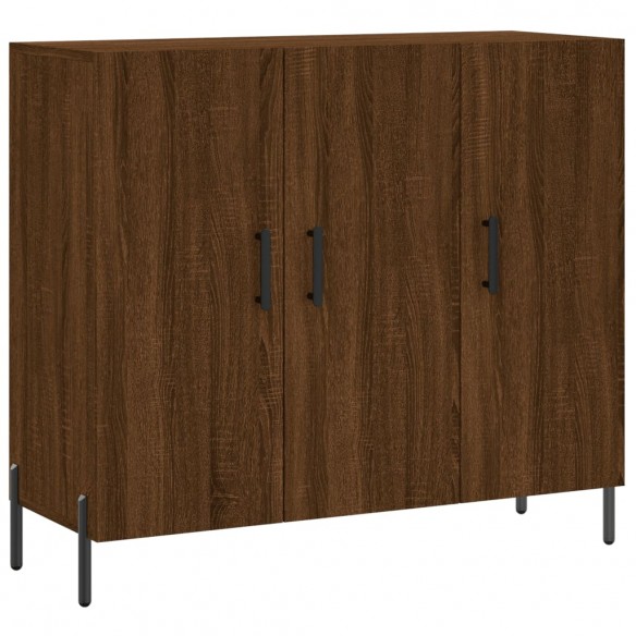 Buffet chêne marron 90x34x80 cm bois d'ingénierie