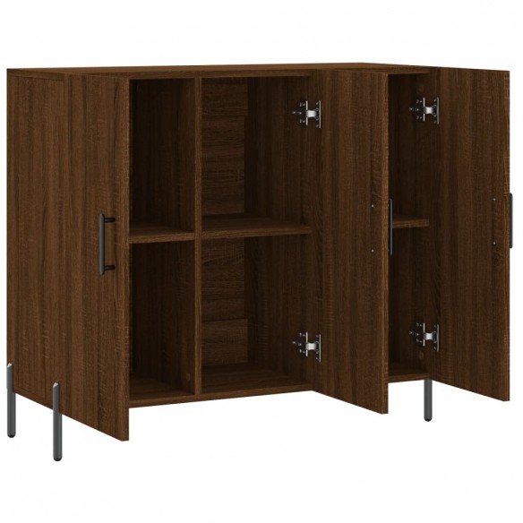 Buffet chêne marron 90x34x80 cm bois d'ingénierie