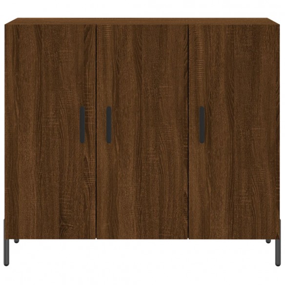 Buffet chêne marron 90x34x80 cm bois d'ingénierie