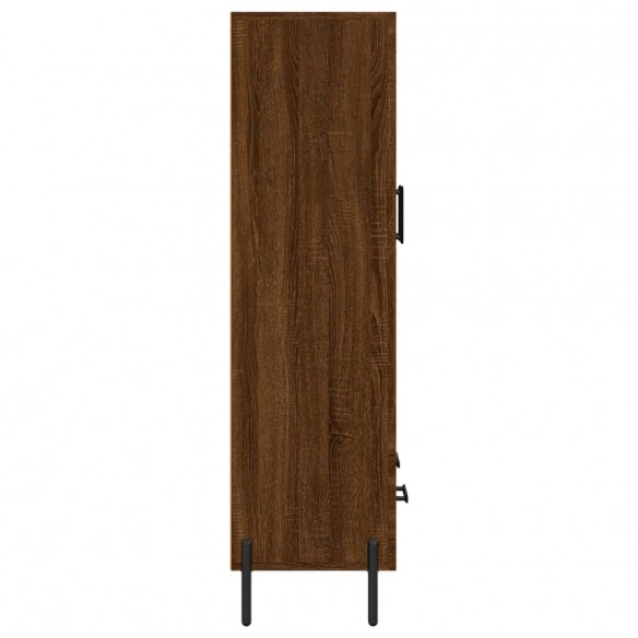 Buffet haut chêne marron 69,5x31x115 cm bois d'ingénierie