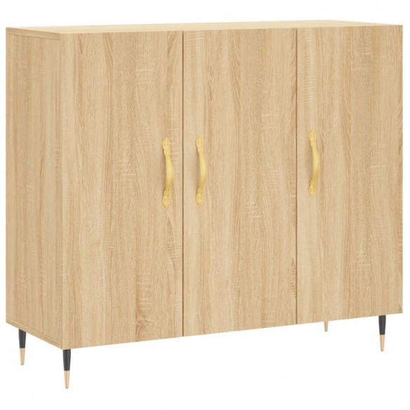 Buffet chêne sonoma 90x34x80 cm bois d'ingénierie