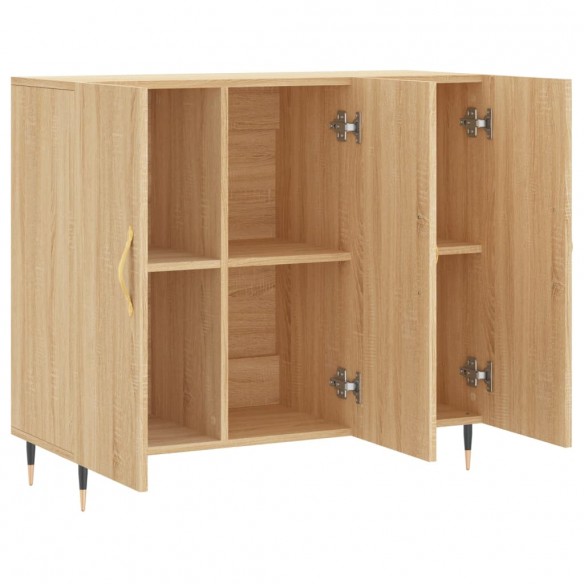 Buffet chêne sonoma 90x34x80 cm bois d'ingénierie