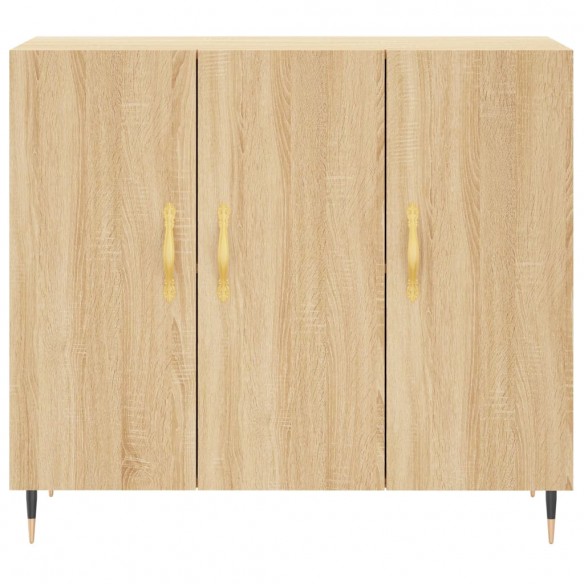 Buffet chêne sonoma 90x34x80 cm bois d'ingénierie