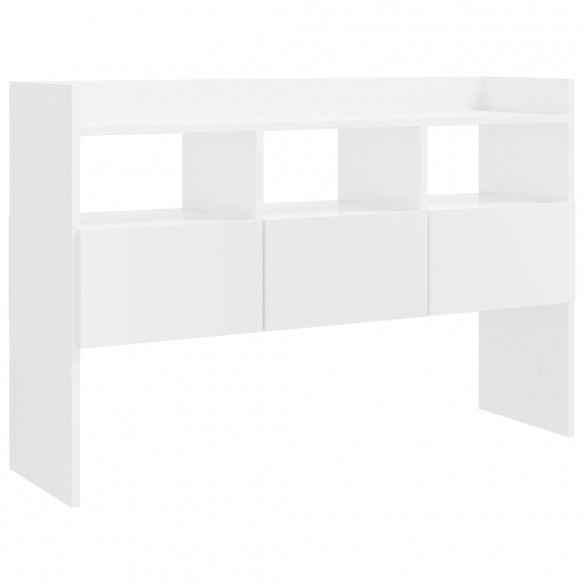 Buffet Blanc brillant 105x30x70 cm Aggloméré