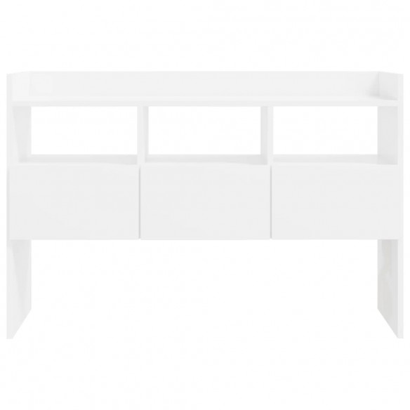 Buffet Blanc brillant 105x30x70 cm Aggloméré