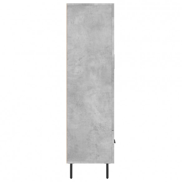 Buffet haut gris béton 69,5x31x115 cm bois d'ingénierie