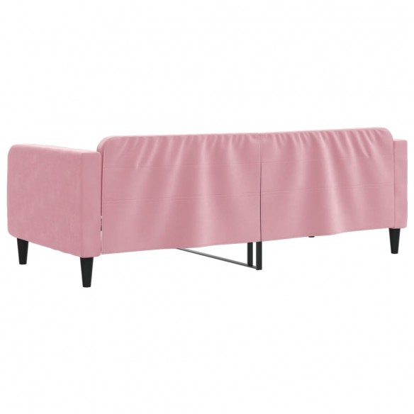 Lit de repos rose 100x200 cm velours