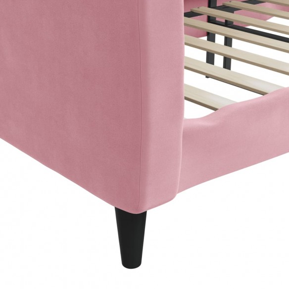 Lit de repos rose 80x200 cm velours