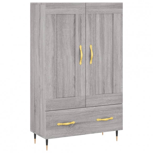 Buffet haut sonoma gris 69,5x31x115 cm bois d'ingénierie